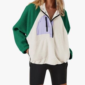 Fleece Pullover Sherpa Half Zip